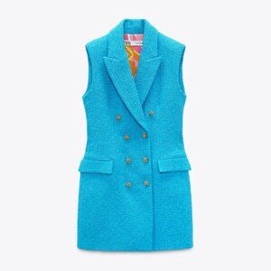 Zara Turquoise Vest Dress - Brand New!